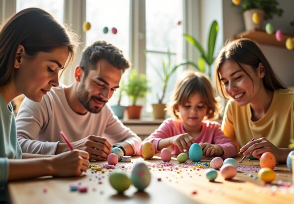 Oeufs de Pâques à décorer : astuces originales pour un atelier familial inoubliable