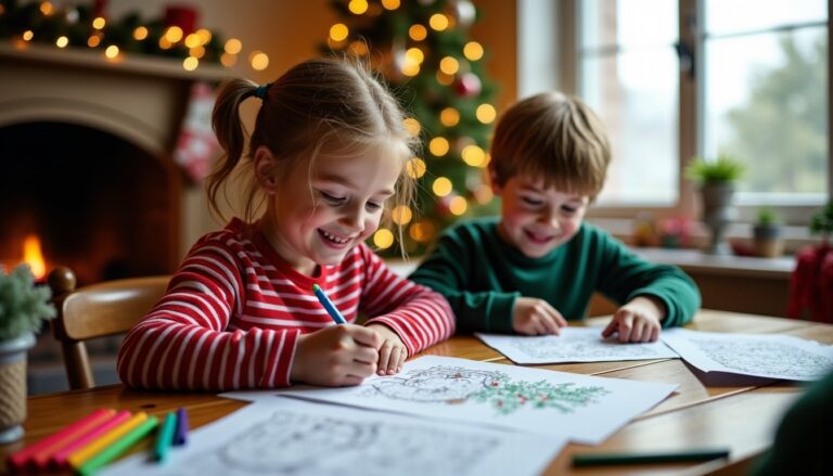 Coloriages de Noël gratuits à imprimer en format A4 : inspirations festives pour petits et grands