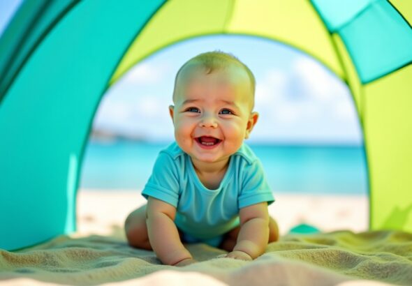 Bébé protégé du soleil : l’indispensable tente anti-UV pour des sorties sereines