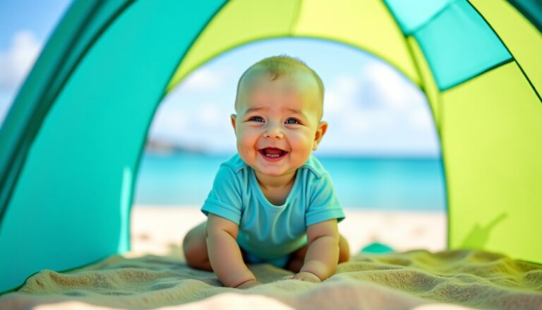 Bébé protégé du soleil : l’indispensable tente anti-UV pour des sorties sereines